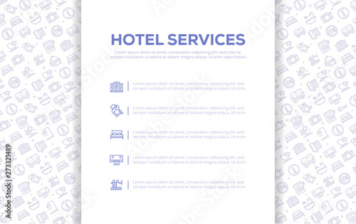 HOTEL SERVICES SEAMLESS PATTERN