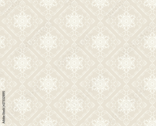 Beige Background Wallpaper. seamless pattern in vintage style