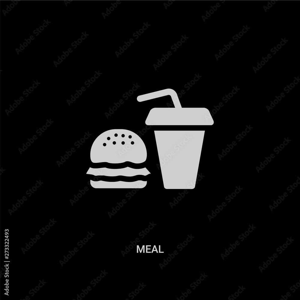 white meal vector icon on black background. modern flat meal from hotel and restaurant concept vector sign symbol can be use for web, mobile and logo. white meal vector icon on black background. modern flat meal from hotel and restaurant concept vector sign symbol can be use for web, mobile and logo.