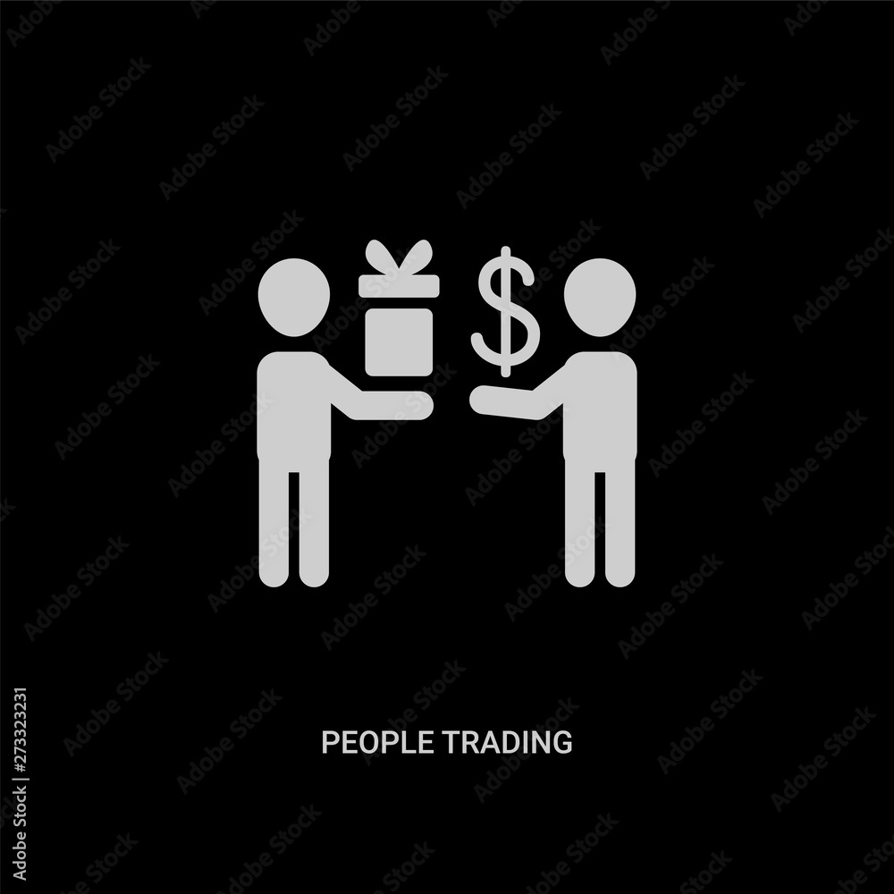 white people trading vector icon on black background. modern flat people trading from humans concept vector sign symbol can be use for web, mobile and logo. white people trading vector icon on black background. modern flat people trading from humans concept vector sign symbol can be use for web, mobile and logo.