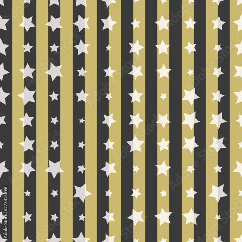 Seamless stars over strips painted in grey. Seamless independence day background. Diagonal straight lines and stars. Vector fabric print. Wallpaper, wrapping paper, web design template. © Vtaurus