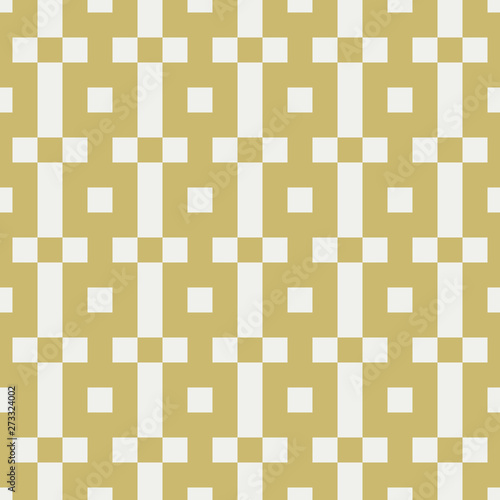 Seamless geometric patterns with squares. Geo seamless pattern with gold and grey. Useful for  fabric print, wrapping paper, scrap booking, web design