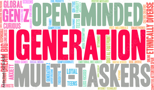 iGeneration Word Cloud on a white background. 