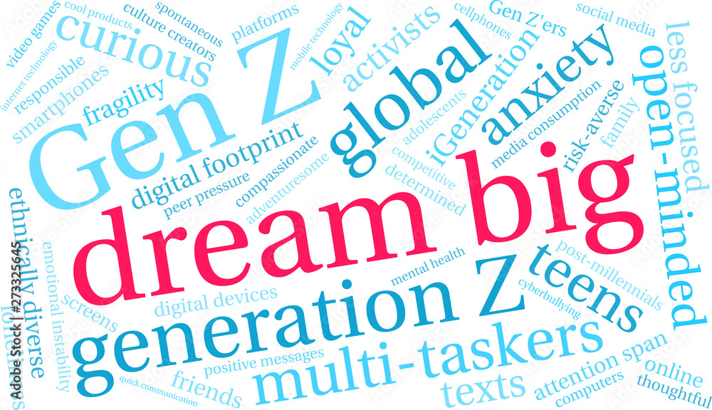 Dream Big Word Cloud on a white background. Dream Big Word Cloud on a white background.