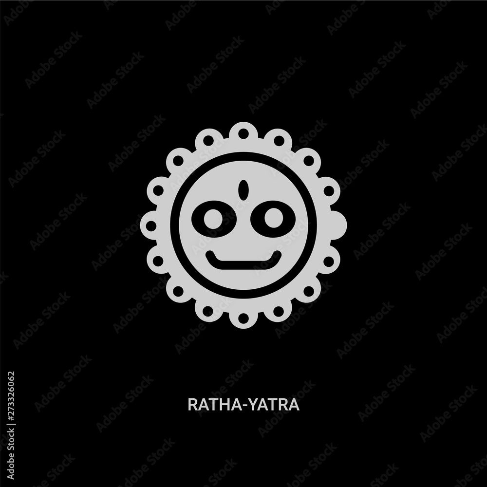 white ratha-yatra vector icon on black background. modern flat ratha-yatra from india and holi concept vector sign symbol can be use for web, mobile and logo. white ratha-yatra vector icon on black background. modern flat ratha-yatra from india and holi concept vector sign symbol can be use for web, mobile and logo.