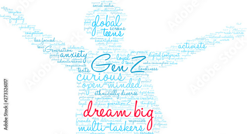 Dream Big Word Cloud on a white background. 