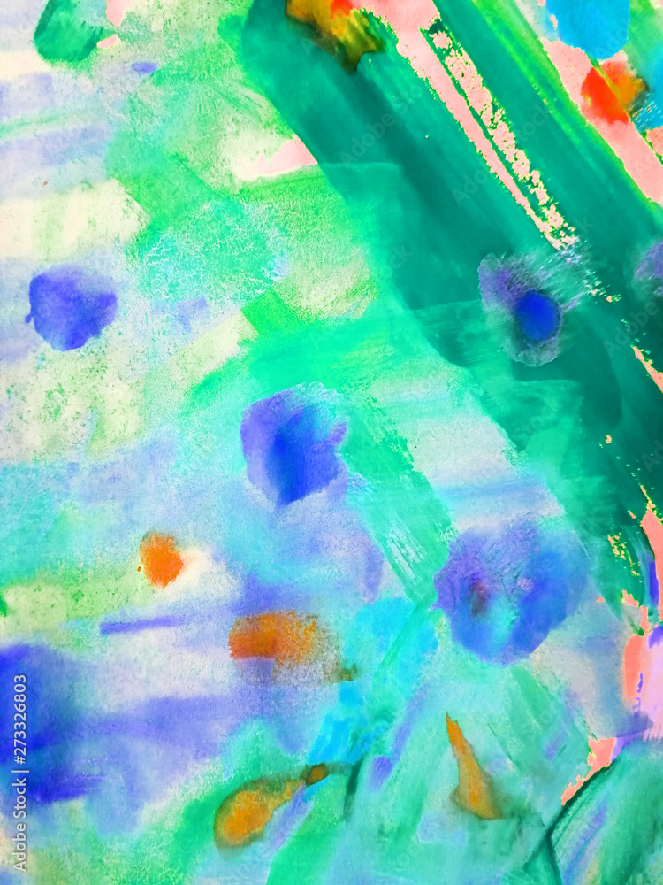 Abstract background, hand painted textures, gouache, watercolor, splashes, drops of paint, paint strokes. Design for backgrounds, wallpapers, covers and packaging. Watercolor textures.