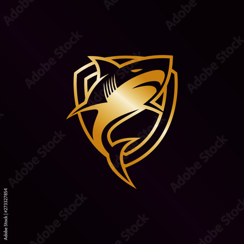 Wild Shark Logo Stock Image
