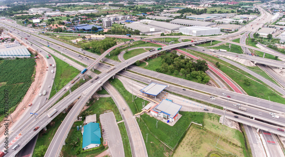 Fototapeta premium Transportation Expressway Concept, Aerial View.