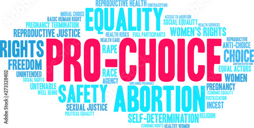 Pro-Choice Word Cloud on a white background. 