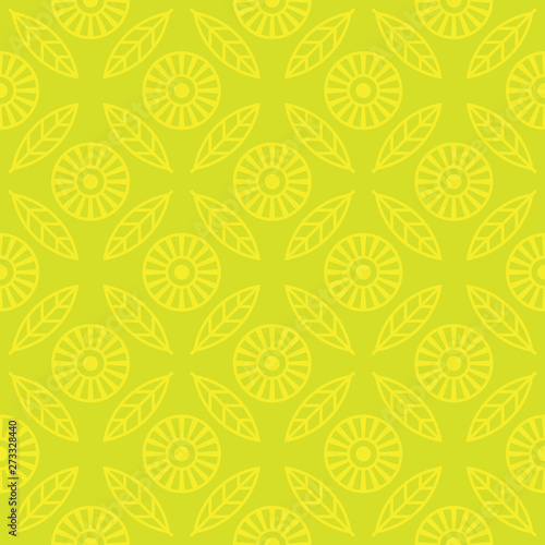 Seamless pattern with calendula or marigolds flowers