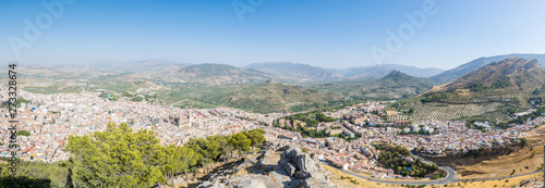 A panoramic view of Jaen in Andalucia, Spain taking from the city's castle