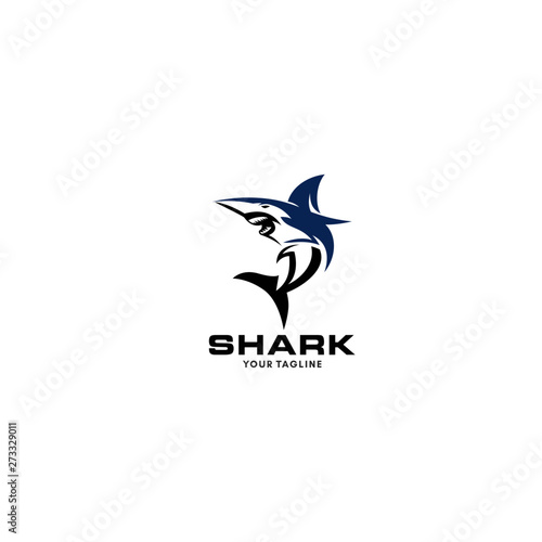 Wild Shark Logo Stock Image