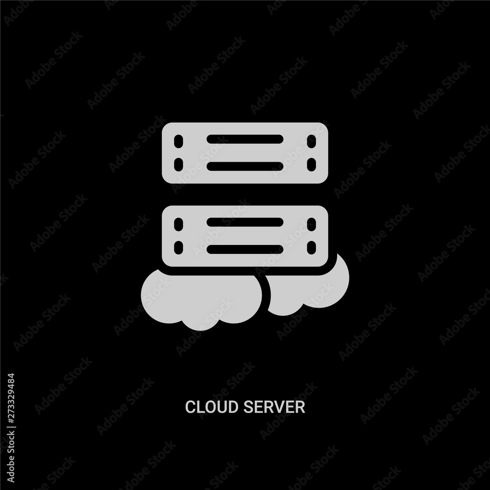 white cloud server vector icon on black background. modern flat cloud server from internet security and concept vector sign symbol can be use for web, mobile and logo. white cloud server vector icon on black background. modern flat cloud server from internet security and concept vector sign symbol can be use for web, mobile and logo.