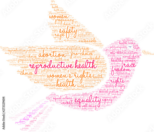 Reproductive Health Word Cloud on a white background. 