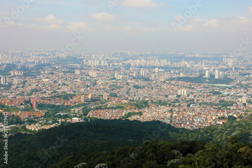 Panoramic cityscape skyline of the Greater Sao Paulo, large metropolitan area located in the Sao Paulo state in Brazil © zigres