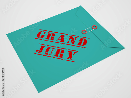Canvastavla Grand Jury Court Envelope Shows Government Trials To Investigate Injustice 3d Il
