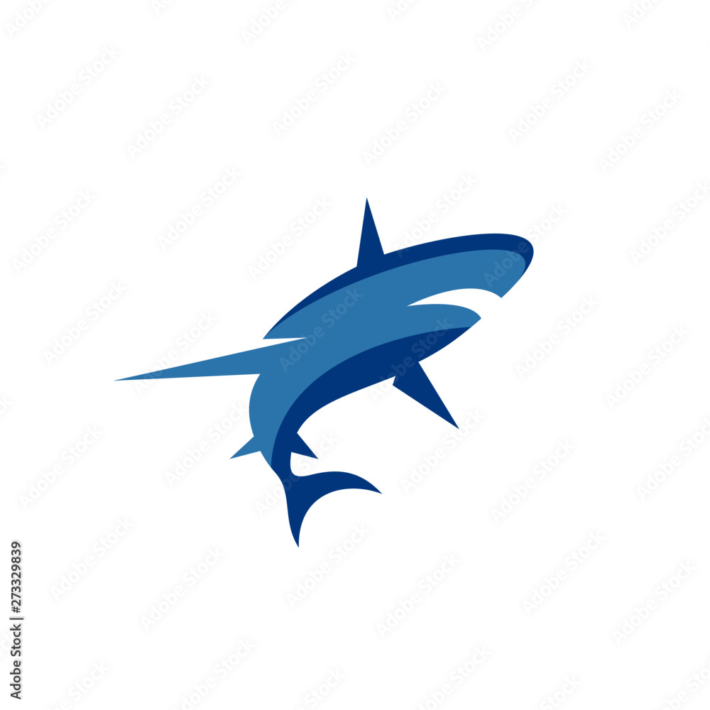 Fototapeta premium Wild Shark Logo Stock Image