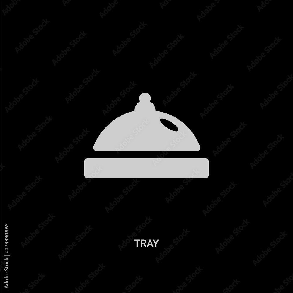 white tray vector icon on black background. modern flat tray from kitchen concept vector sign symbol can be use for web, mobile and logo. white tray vector icon on black background. modern flat tray from kitchen concept vector sign symbol can be use for web, mobile and logo.