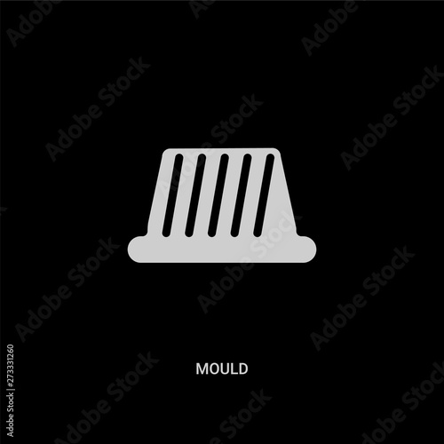 white mould vector icon on black background. modern flat mould from kitchen concept vector sign symbol can be use for web, mobile and logo.