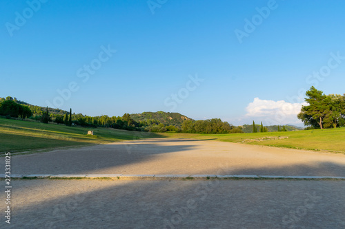 Ancient stadium in Olympia, Peloponnese, Greece