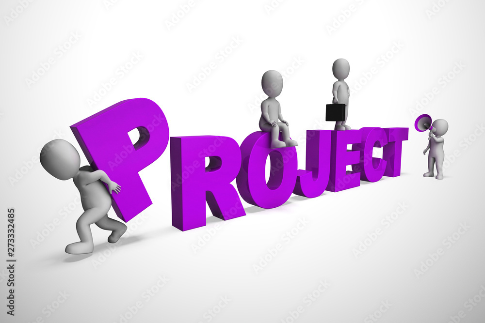 Project concept icon means scheme or plan of engagement - 3d illustration Project concept icon means scheme or plan of engagement - 3d illustration