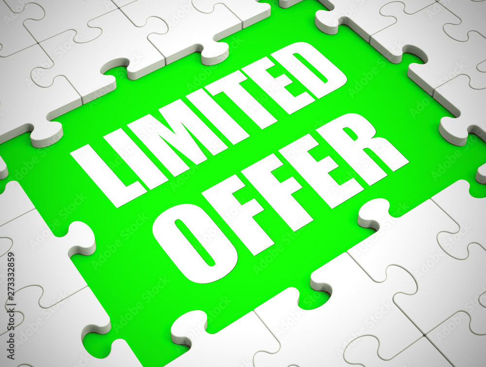 Limited offer discounts icon shows exclusive and special promotions - 3d illustration Limited offer discounts icon shows exclusive and special promotions - 3d illustration