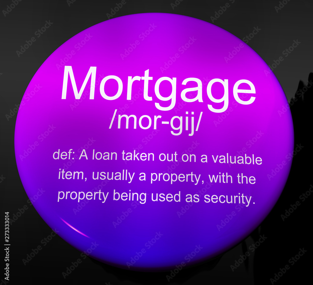 Mortgage Rates Definition For Buy To Let Morgage Or Home Ownership Finance - 3d Illustration