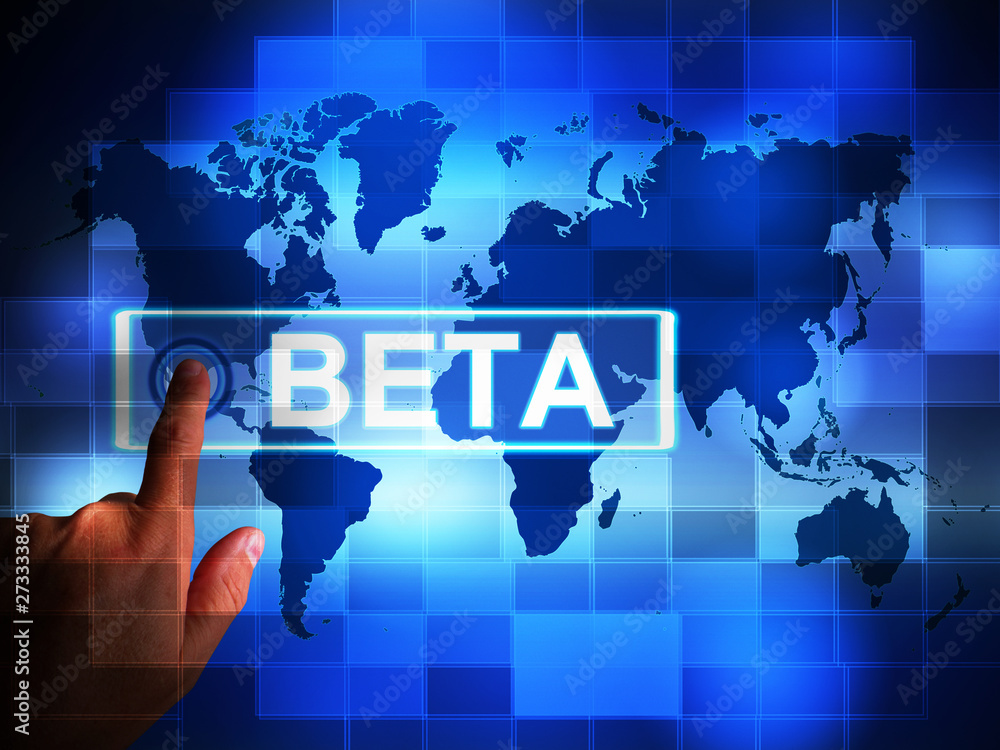 Beta version concept icon used for demos or test software - 3d illustration Beta version concept icon used for demos or test software - 3d illustration