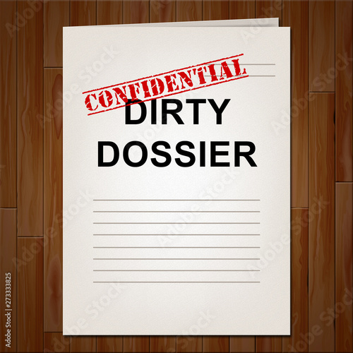 Dirty Dossier Report Containing Political Information On The American President 3d Illustration