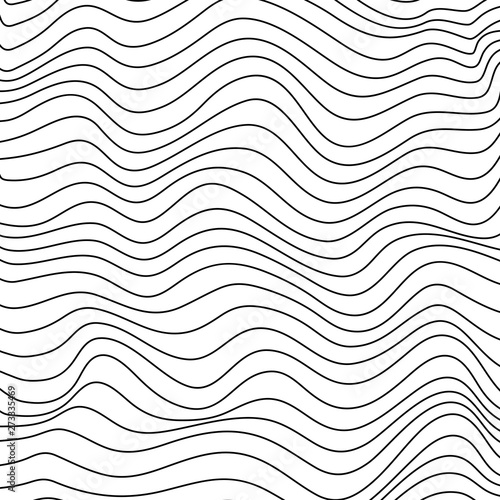 Line art liquid background. Wave monochrome background. Simple linear halftone texture