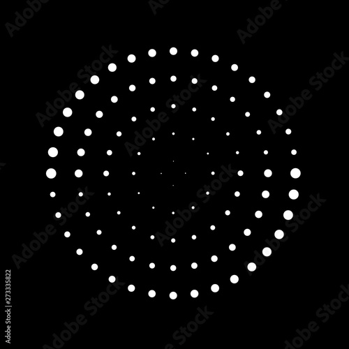 Halftone dots circular pattern, abstract whirligig, abstract vortex, circular pattern, pop art pattern, dotted pattern