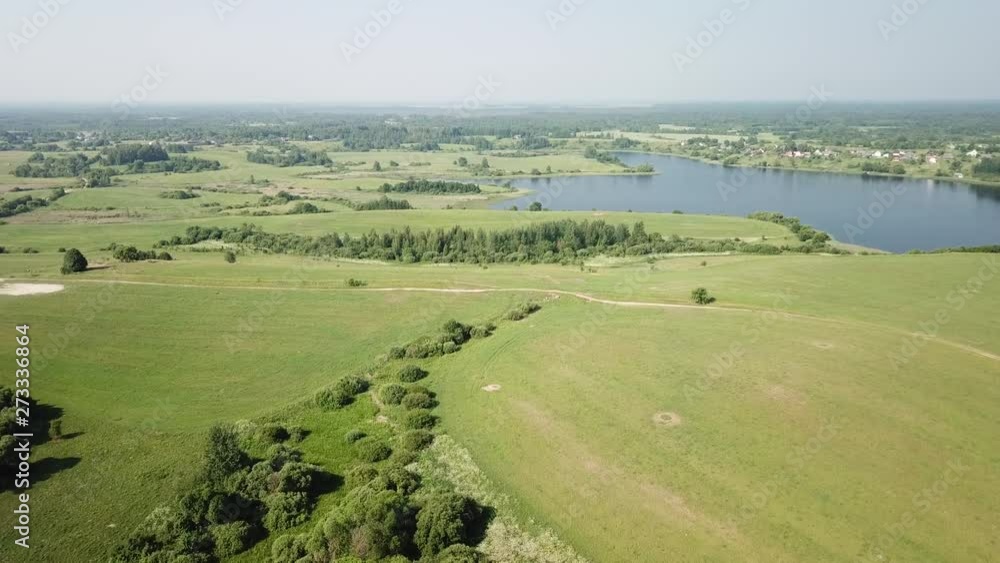 Beautiful landscape between three lakes Beautiful landscape between three lakes