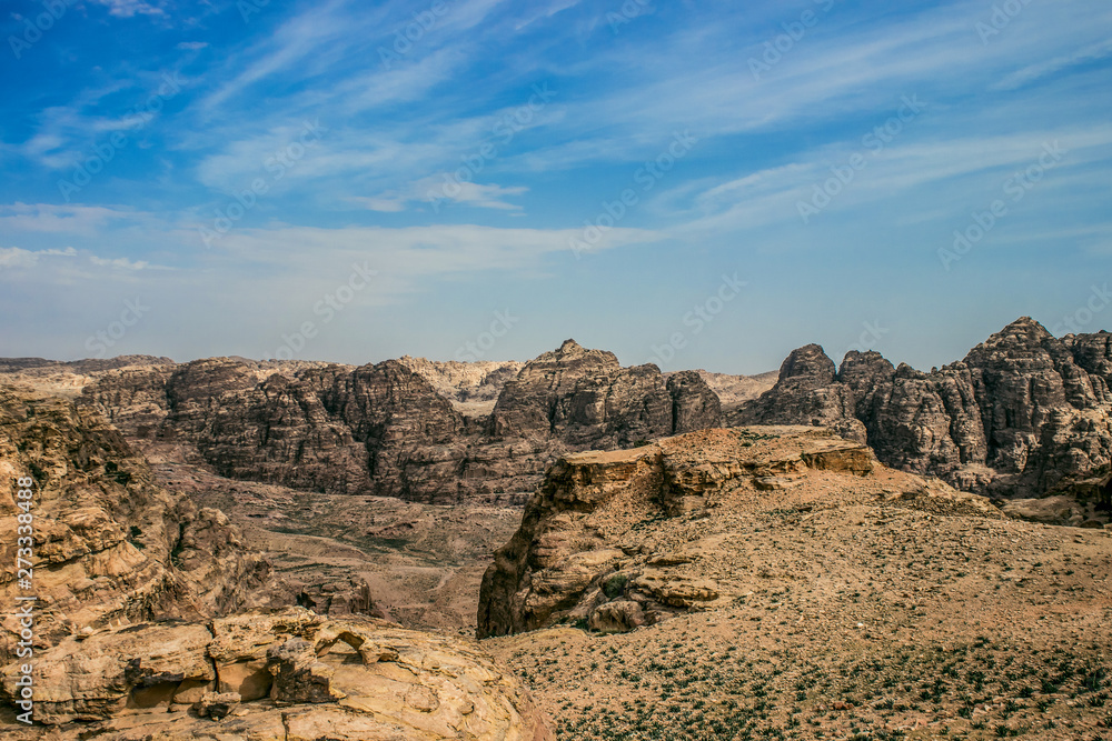 wilderness sharp rocky highland Jordanian mountains natural environment living space for Bedouins 