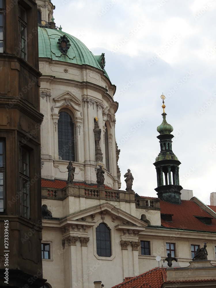 St. Nocolas church in Prague. Detail