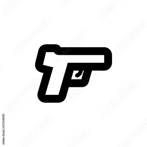 Gun icon vector isolated on background. Trendy sweet symbol. Pixel perfect. illustration EPS 10. - Vector © Heydar