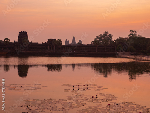 Temples at Angkor Wat in Siem Reap, Cambodia