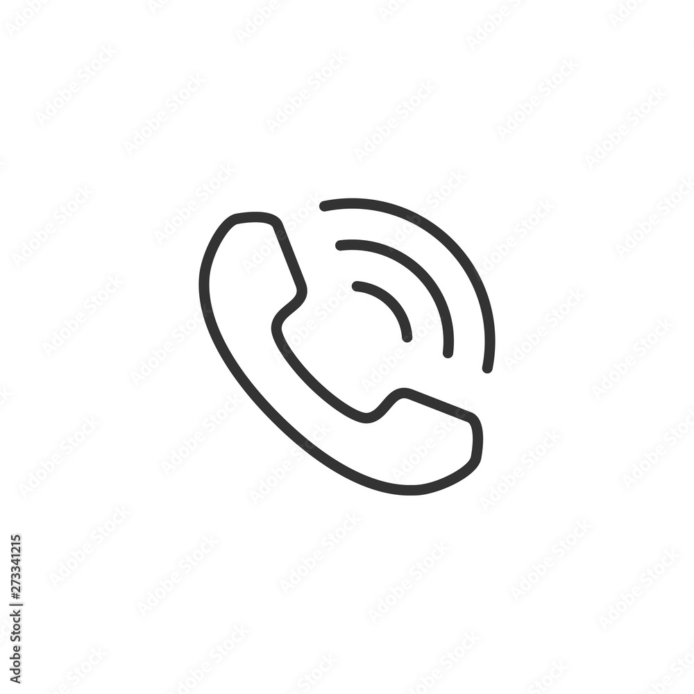 Vector illustration of handset line icon. Vector illustration of handset line icon.