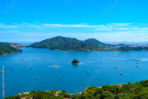 写真素材：四方見展望台、風景、海、鳴門、徳島 © Ryolemon