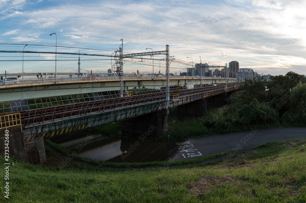 河原と線路 河原と線路