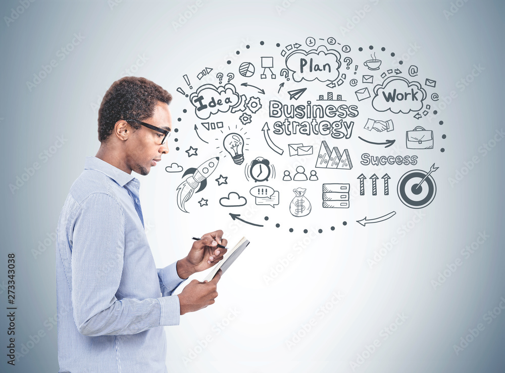 African American man and business strategy African American man and business strategy