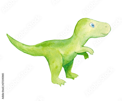 Cute watercolor dinosaur. Watercolor childish set © aksinyalady