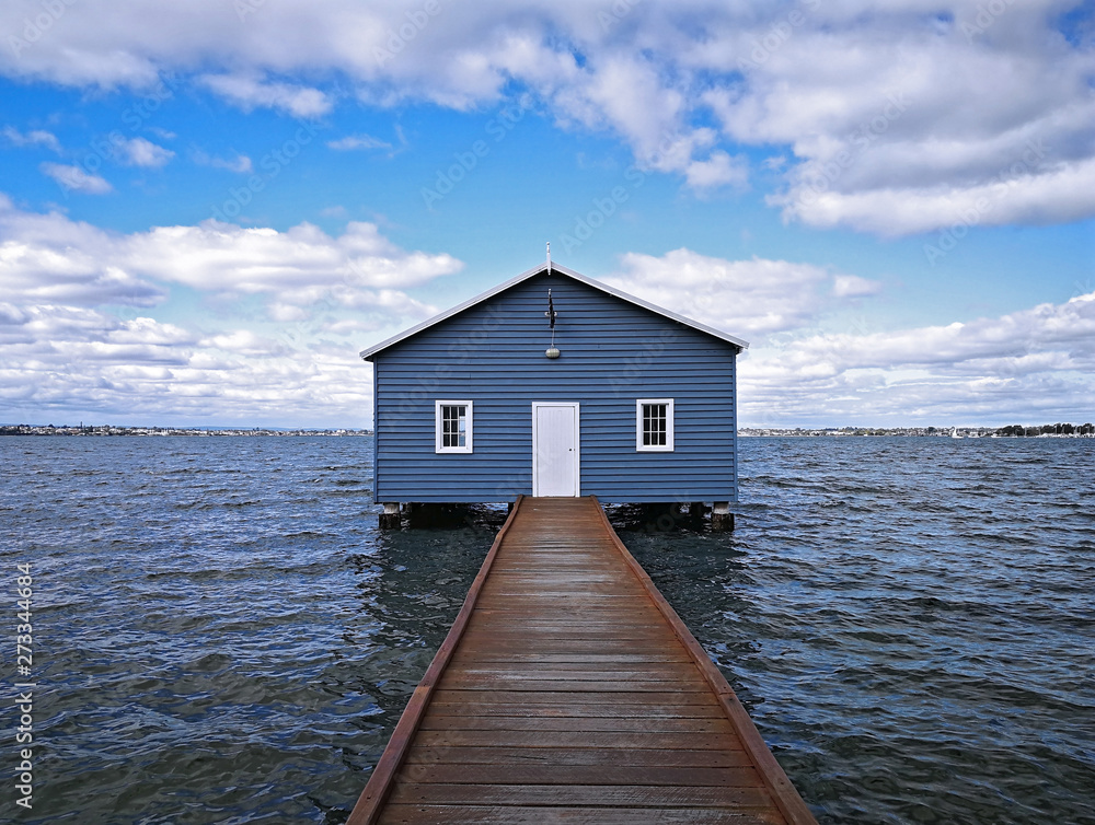 Crawley Edge Boatshed-Blue Boat House, Perth, Australia Crawley Edge Boatshed-Blue Boat House, Perth, Australia