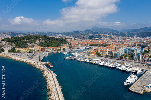 aerial view of port of Nice