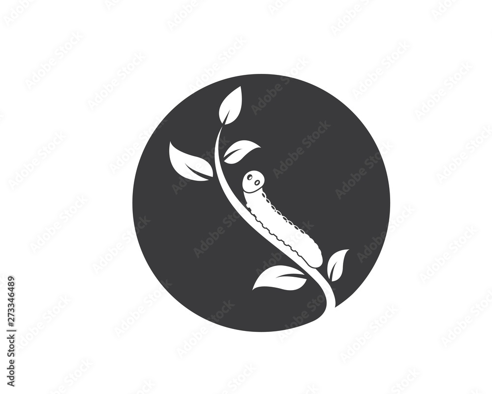 Obraz premium caterpillar logo icon vector illustration design