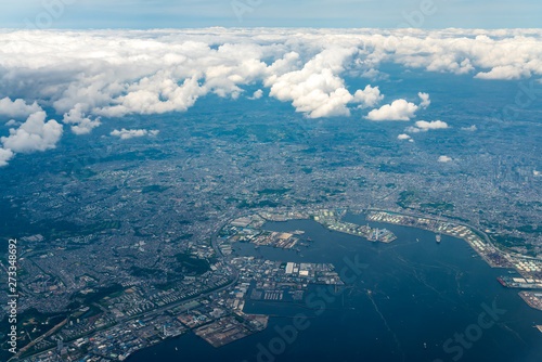Photography 東京湾航空写真 横浜付近（東京・神奈川）