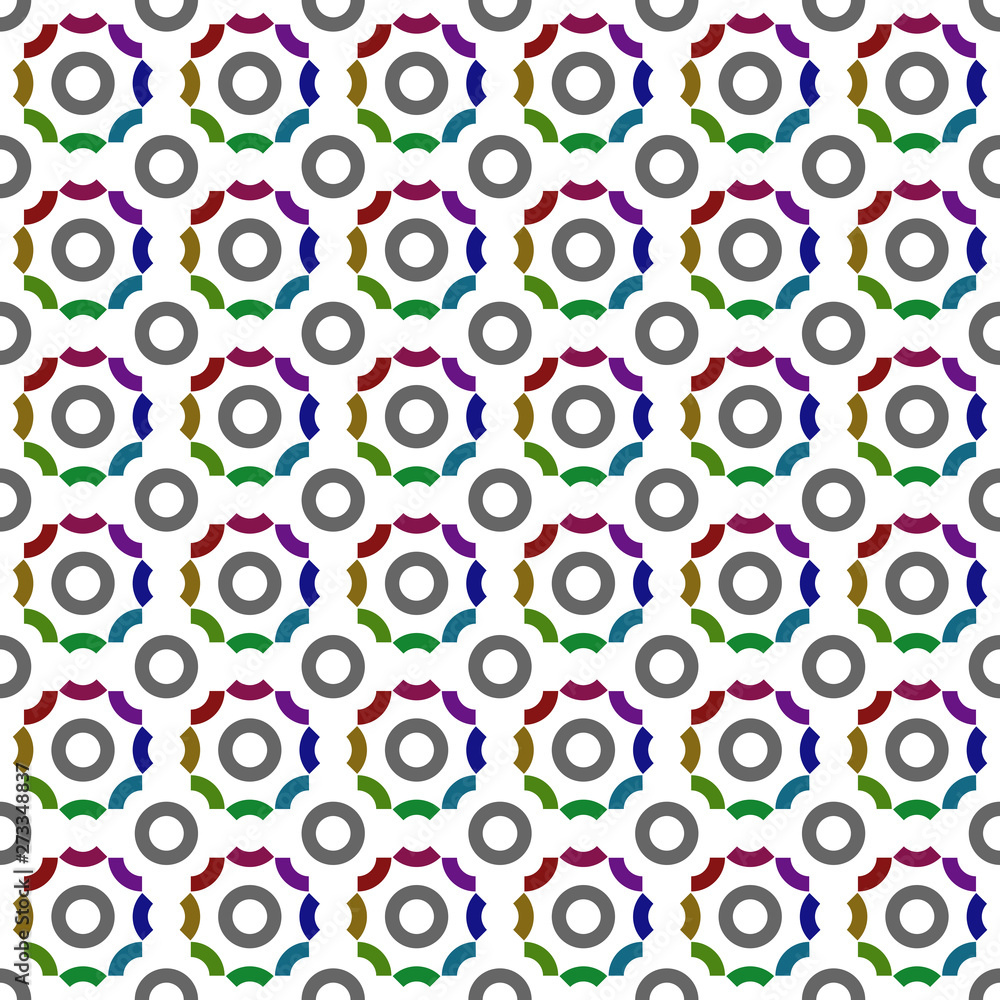 Colorful circle pattern background. abstract seamless pattern design template.
