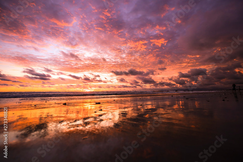 Purple pink sunset in Bali Indonesia © Garuda