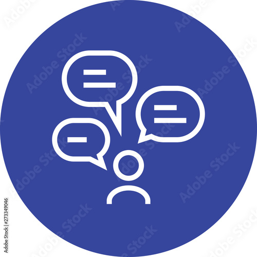 Talkative Chatty Person Outline Icon