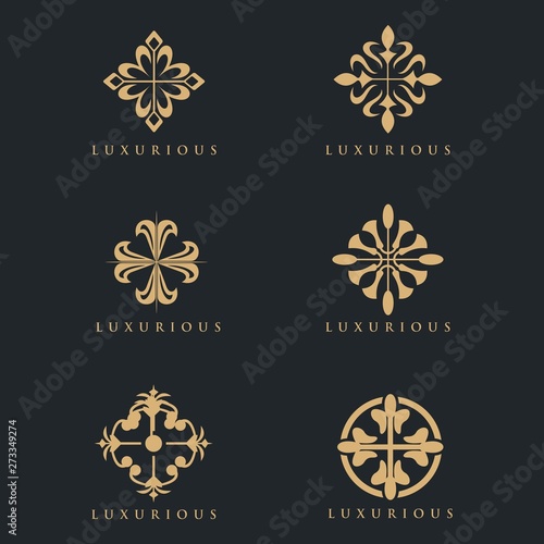 Great Luxury Set, Royal and Elegant Logo Template 